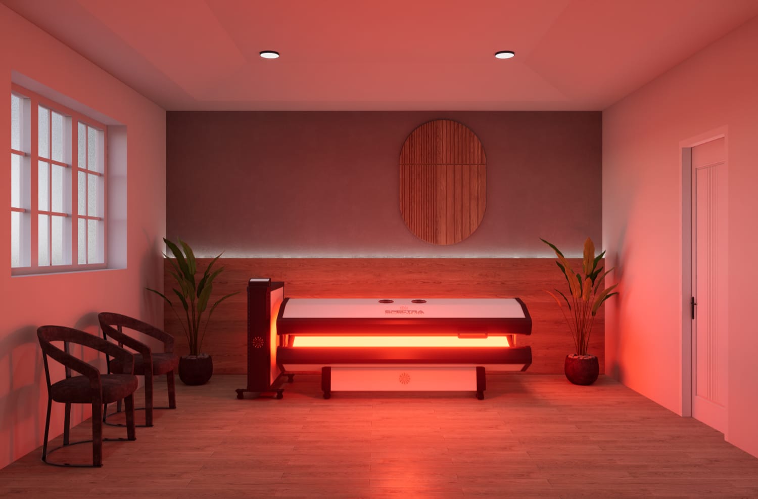 Spectra S10 Pro Red Light Bed (Front View) w/Light On